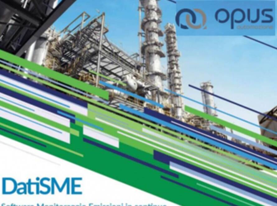 Immagine del software DatiSME per il monitoraggio in continuo delle emissioni industriali, sviluppato da opus automazione