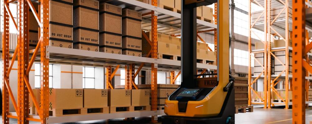 Robot per la movimentazione interna di pacchi all'interno di un magazzino